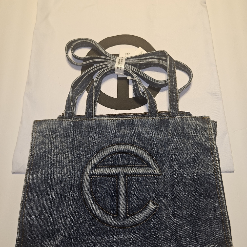 Telfar- Medium Denim Shopper - Blue - Picture 3 of 16